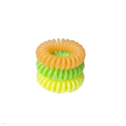 RONNEY S2 MAT funny ring bubble - Profesjonalne gumki do włosów 3 sztuki 3,5 cm - NEON pomarańcz, NEON zielony, NEON żółty